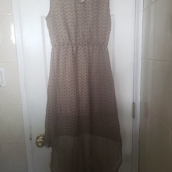 Lolas Collection Grey & Orange High-Low Sundress - Grey & Orange - Picture 3 of 9